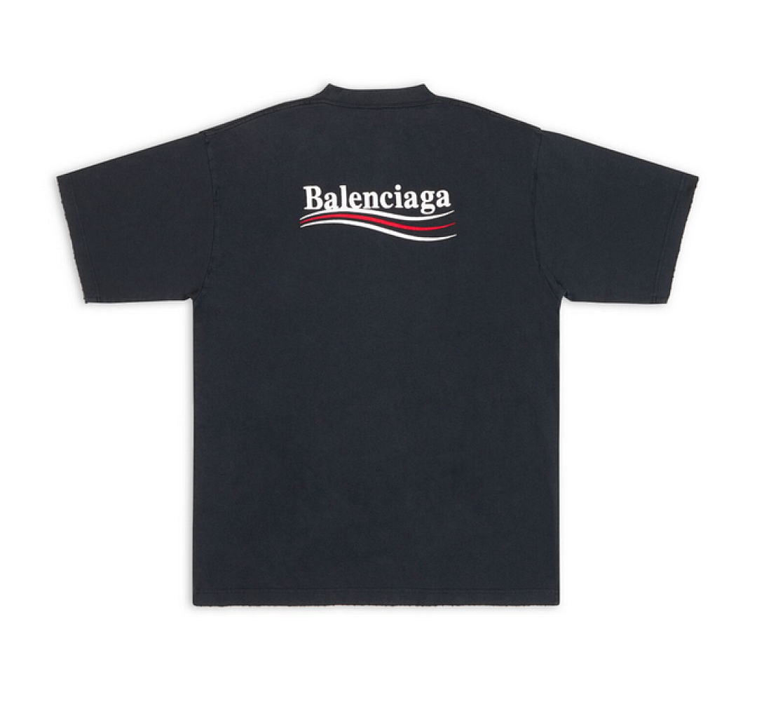 Balenciaga Embroidered Short Sleeve Smoke (Black) - Image 5