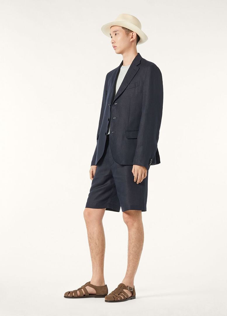 Unbranded Navy Linen Short - Image 13