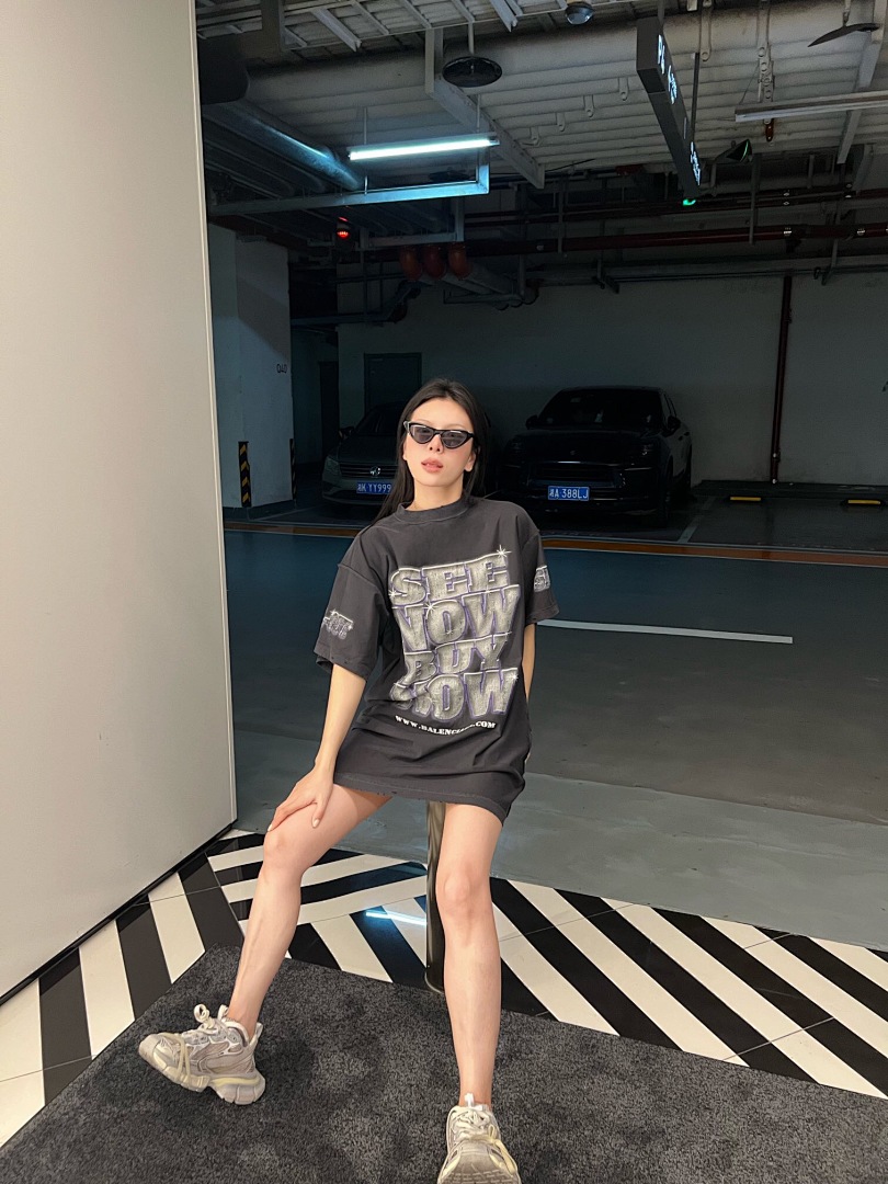 Balenciaga Diamond Print Short Sleeve (Dark Grey) - Image 18