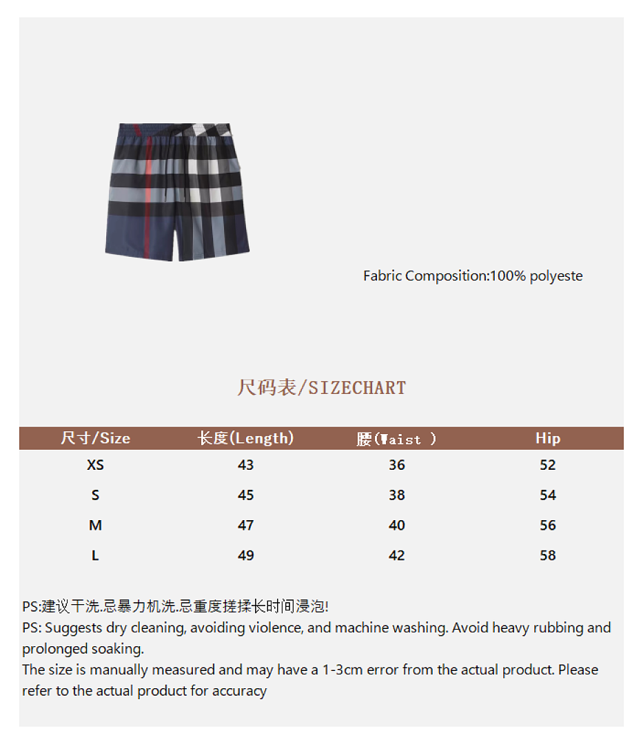 Burberry Plaid Shorts In (Blue) - Image 2
