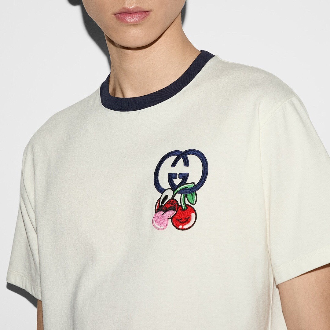 Gucci Peach Embroidered Short Sleeve - Image 13