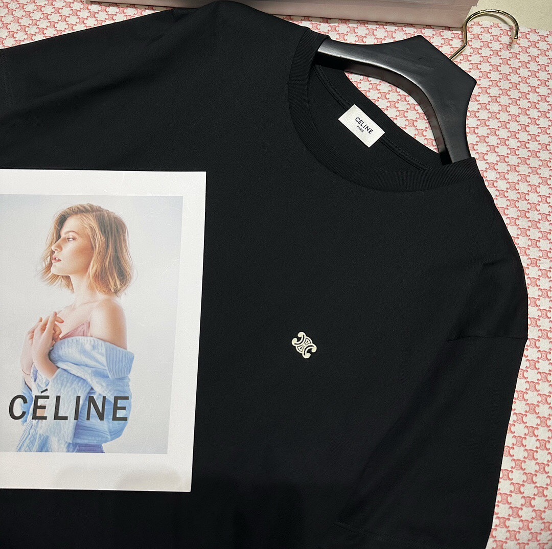 Chanel Double C Embroidered Small Label Short Sleeve (Black) - Image 6