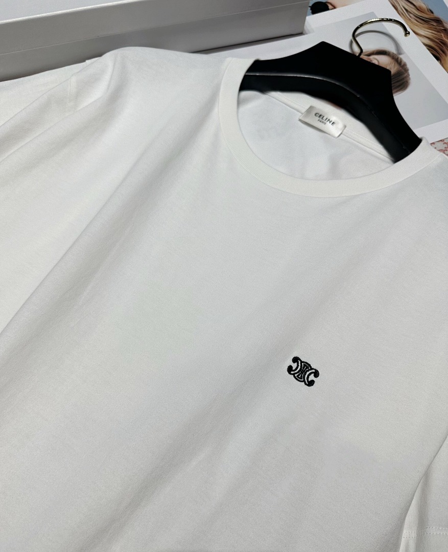 Chanel Double C Embroidered Small Label Short Sleeve (White) - Image 6