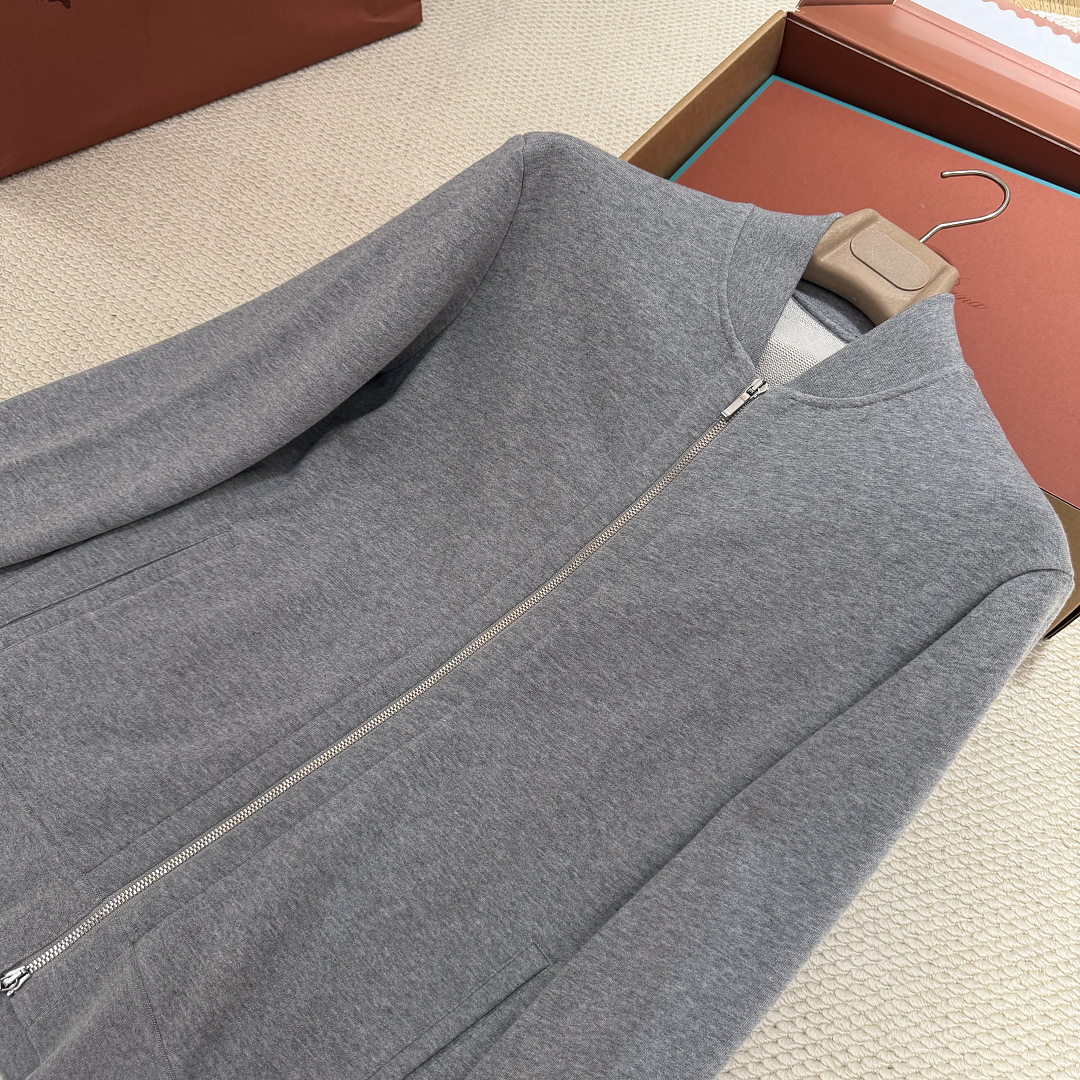 Unbranded Grey Zipper Cotton Jacket - Image 5