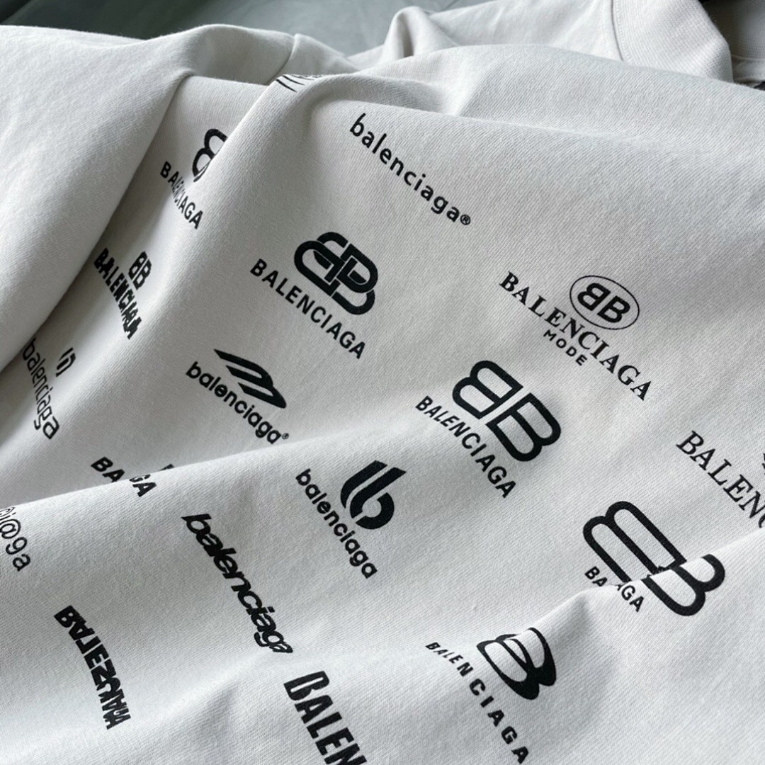 Balenciaga Limited Exclusive Logo Short Sleeve (Grey) - Image 7