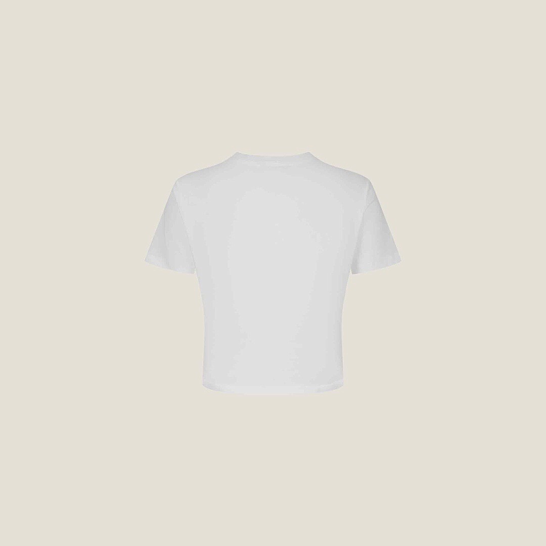Unbranded MM Print Short Sleeve White (Women) - Image 2