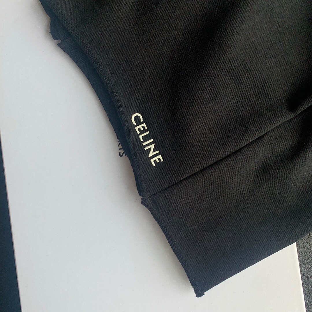 Celine C Embroidered Short (Black) - Image 7