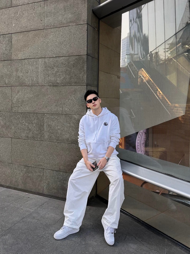 Gucci Double G Embroidered (White) - Image 13