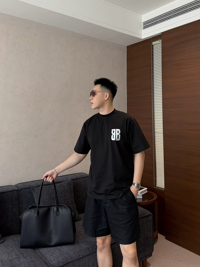 Balenciaga Silver Tape T-Shirt - Image 23