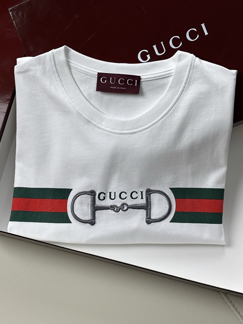 Gucci White Print Embroidered logoT - Image 11