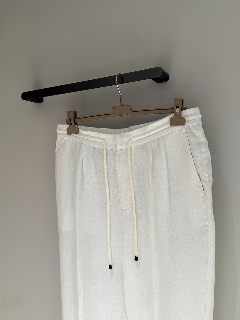 Unbranded Linen Long (White) - Image 6