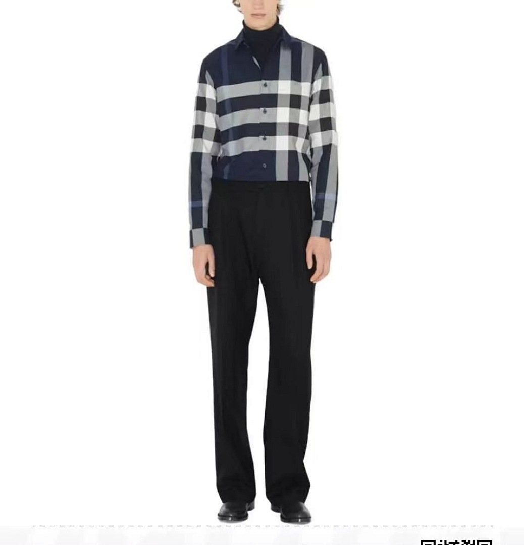 Burberry Long Sleeve Cotton Plaid - Image 8