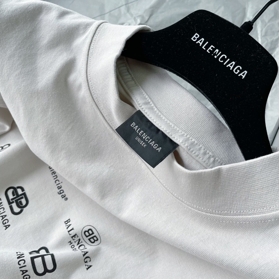 Balenciaga Limited Exclusive Logo Short Sleeve (Grey) - Image 6