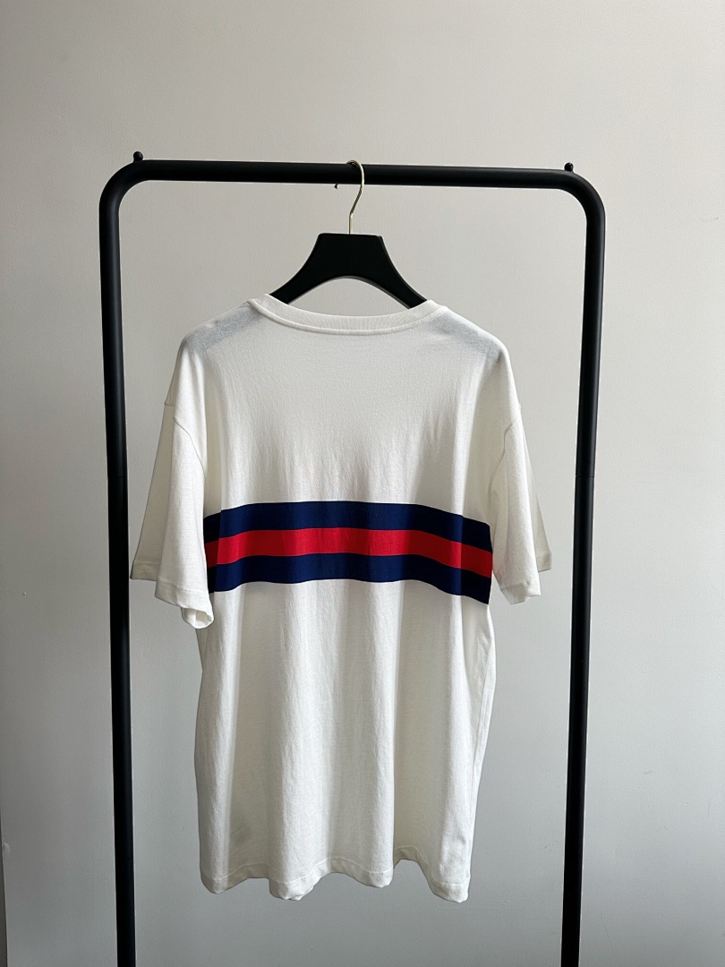 Gucci Red Blue Double G Short Sleeve - Image 4