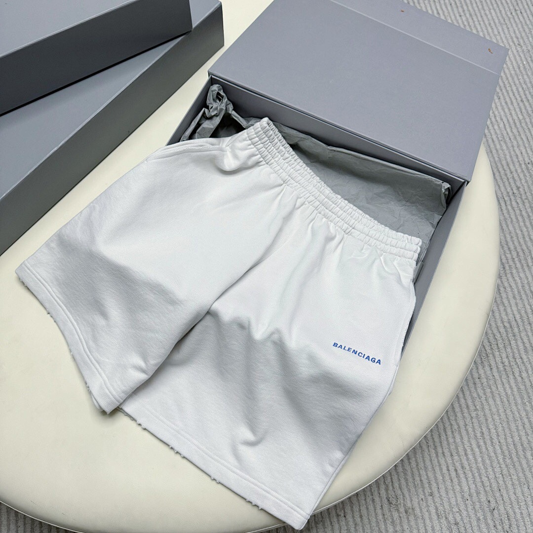 Balenciaga Blue Embroidered Short Grey Apricot - Image 6