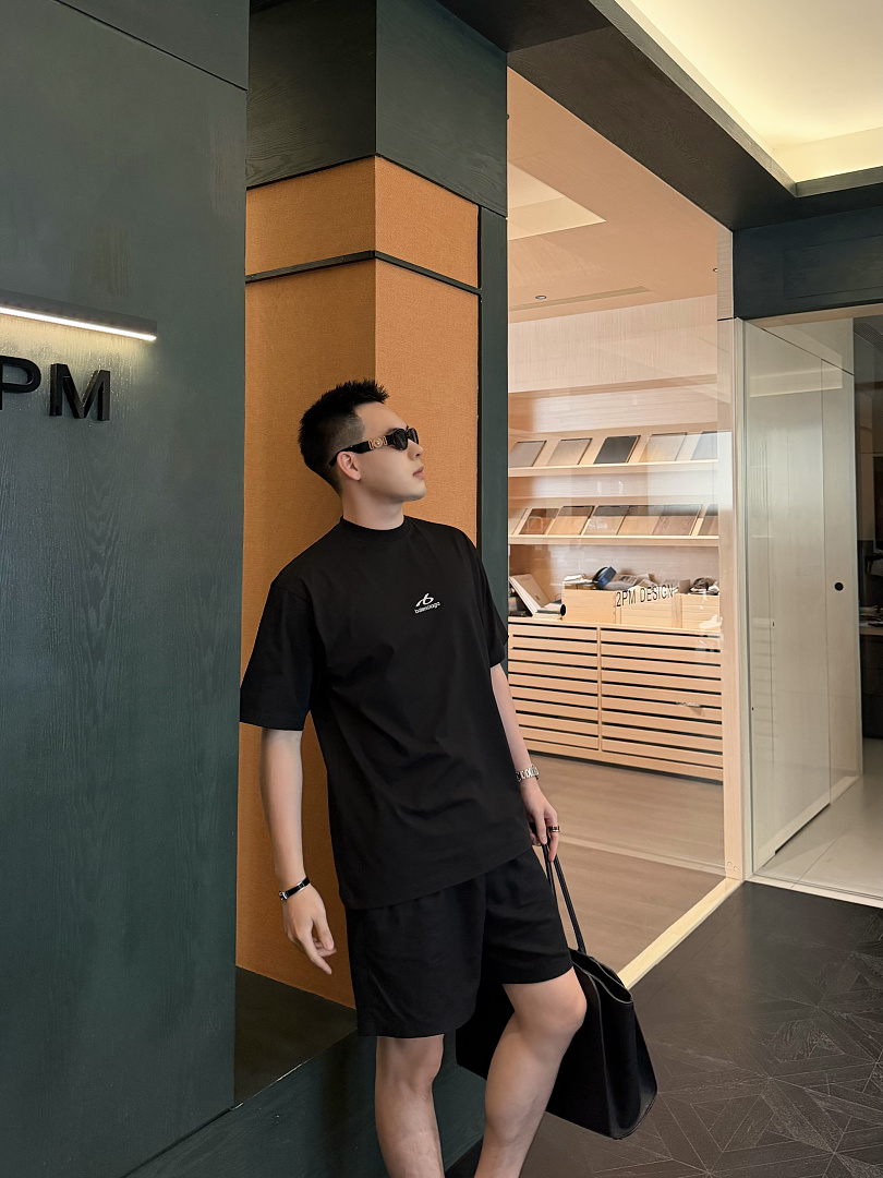 Balenciaga Stitching T (Black) - Image 14