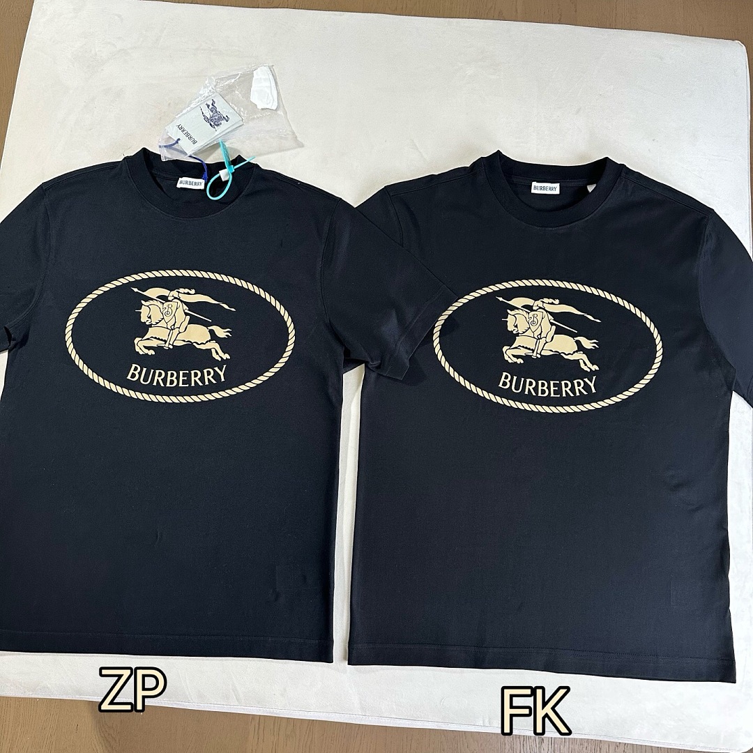 Burberry Gold Print Short Sleeve (Black) - Image 6