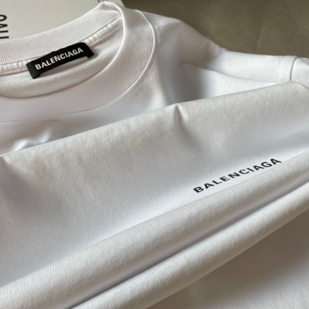 Balenciaga Print Short Sleeve (White) - Image 8