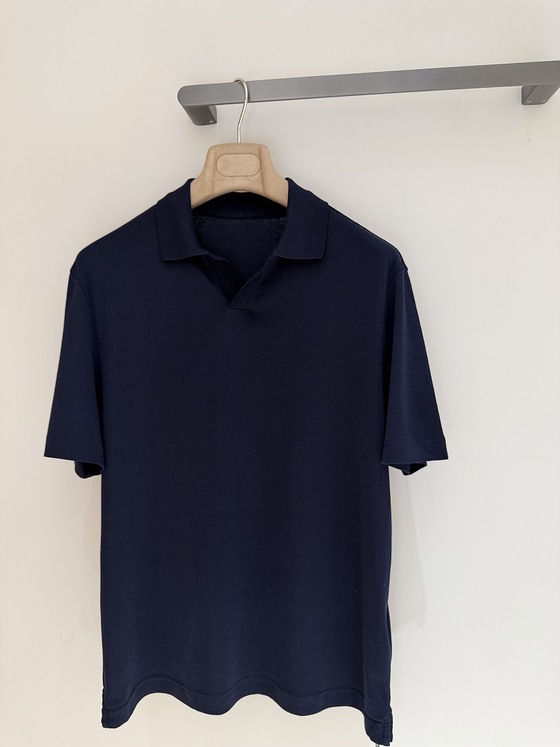 Ralph Lauren Silk Cotton POLO (Navy) - Image 3