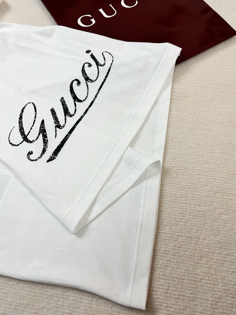 Gucci White Cotton T - Image 9