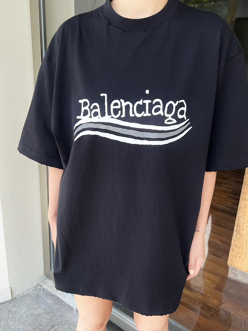 Balenciaga Print Short Sleeve (Black) - Image 18
