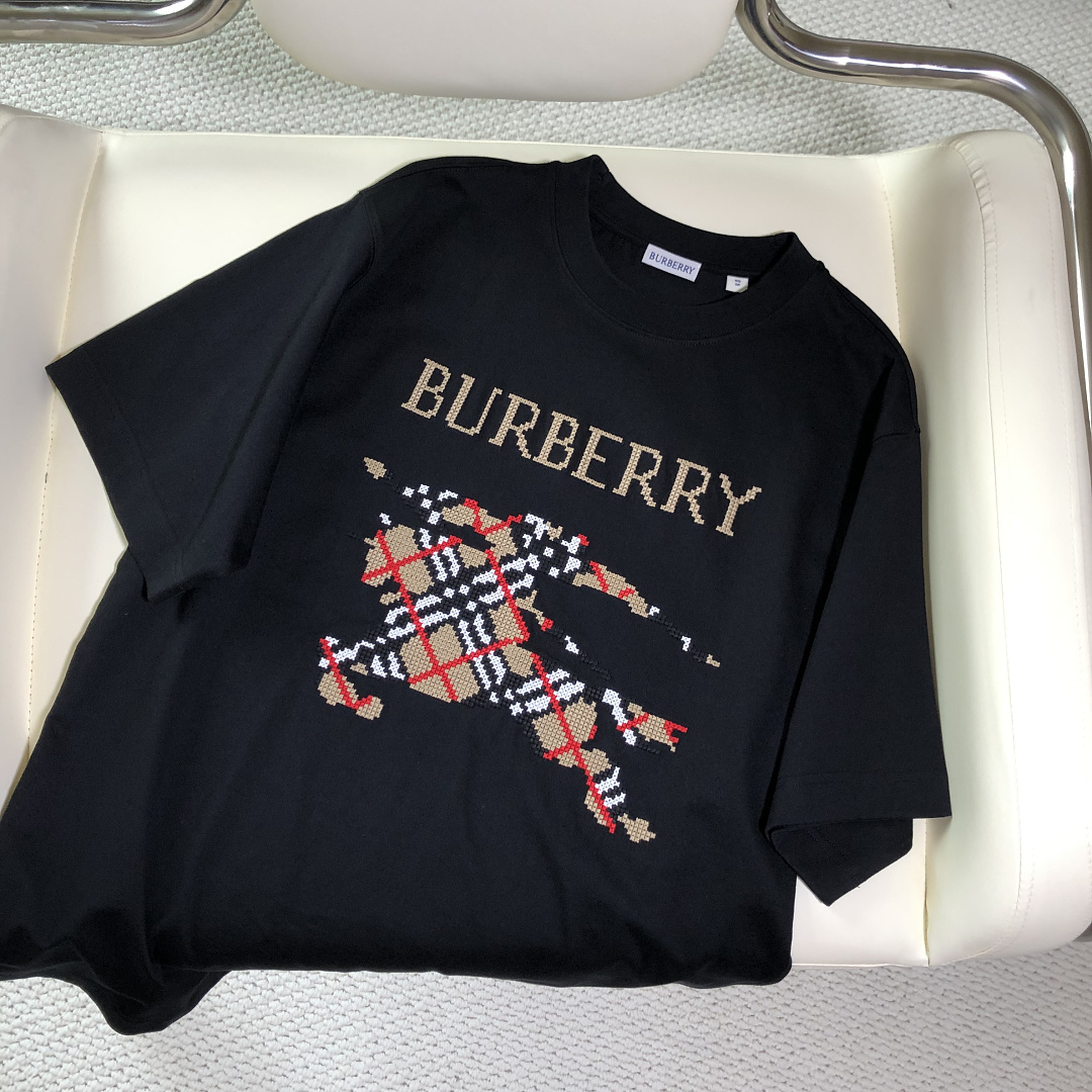 Burberry BR Plaid Short Sleeve (Black) - Image 10
