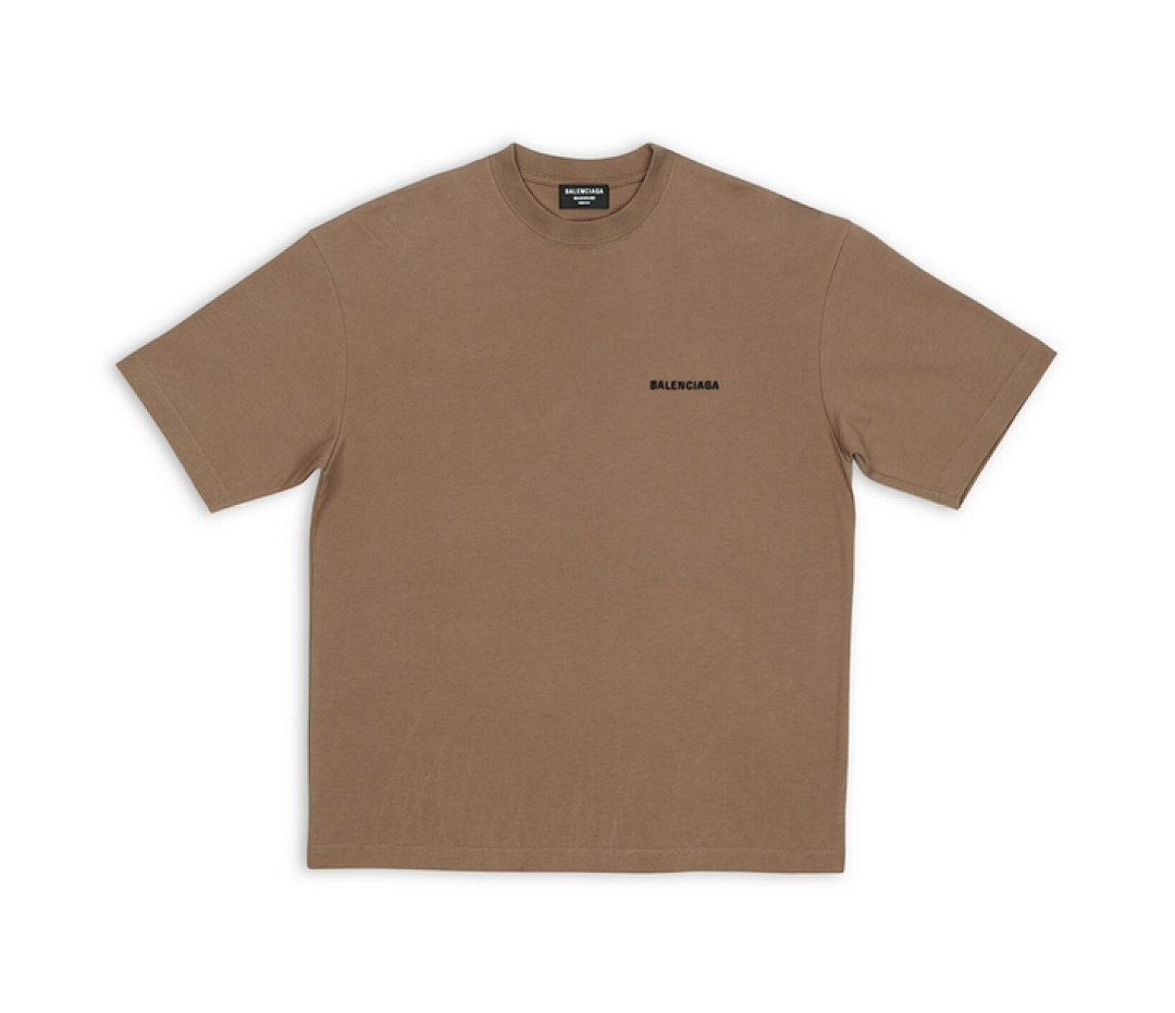 Balenciaga Coffee Embroidered T - Image 5