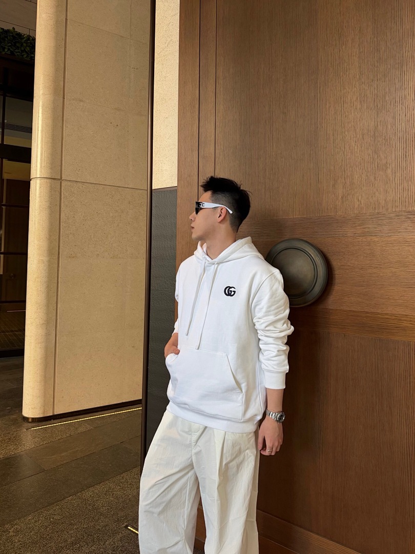 Gucci Double G Embroidered (White) - Image 14