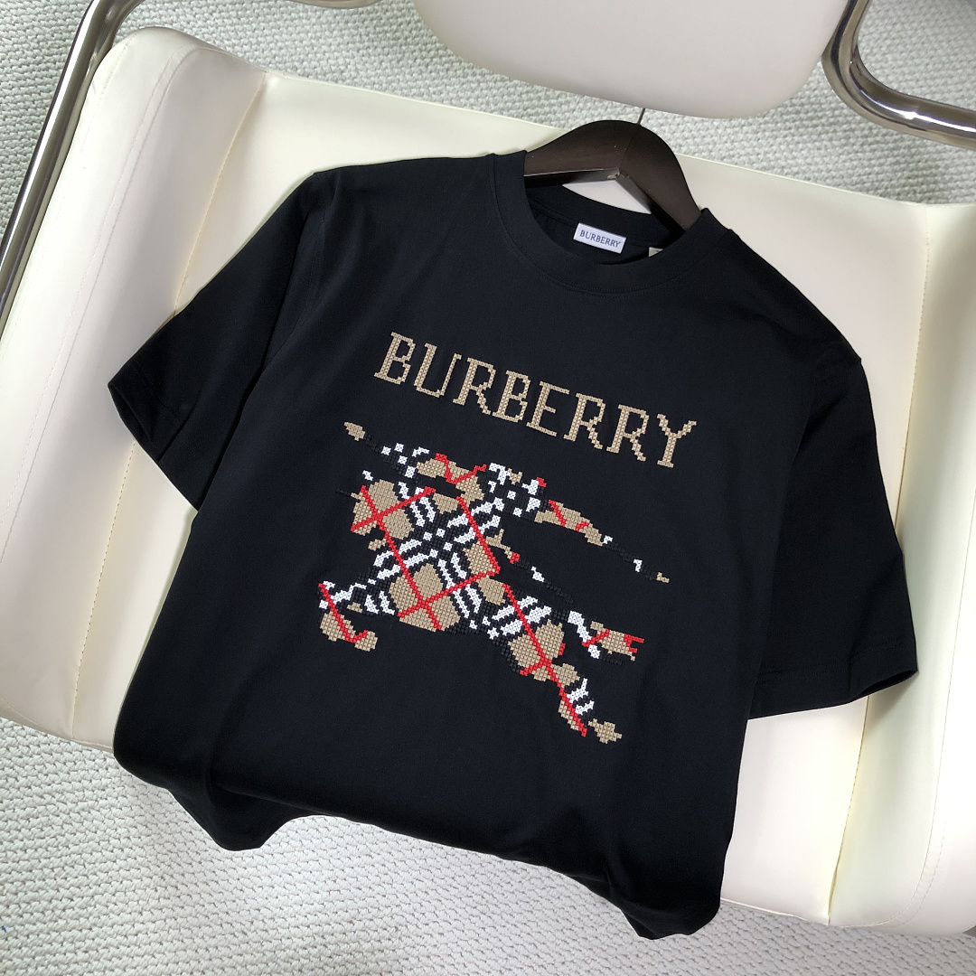 Burberry BR Plaid Short Sleeve (Black) - Image 5