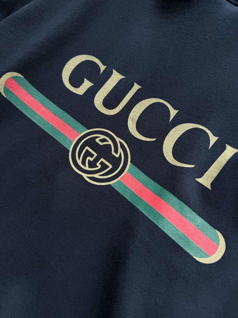 Gucci Classic Interlocking Double G Printed Hoodie - Image 7