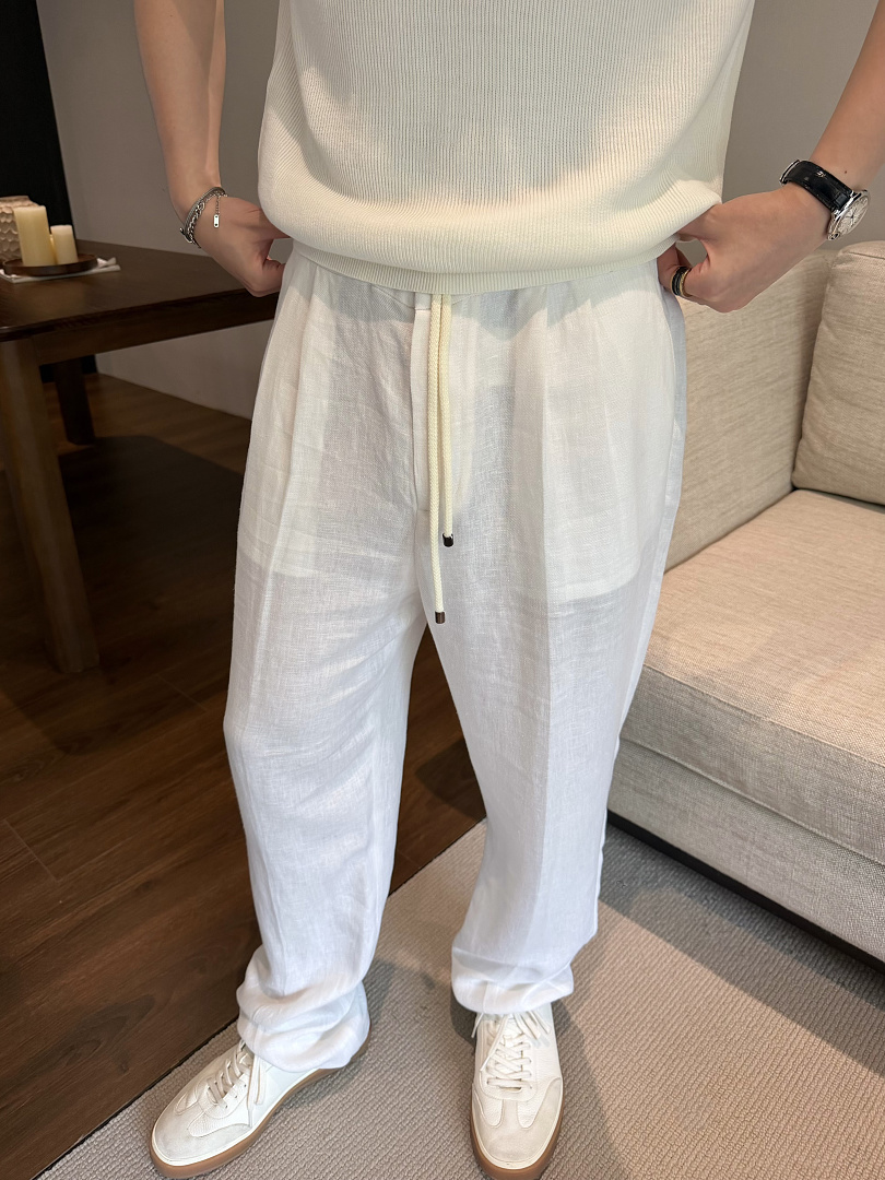 Unbranded Linen Long (White) - Image 18