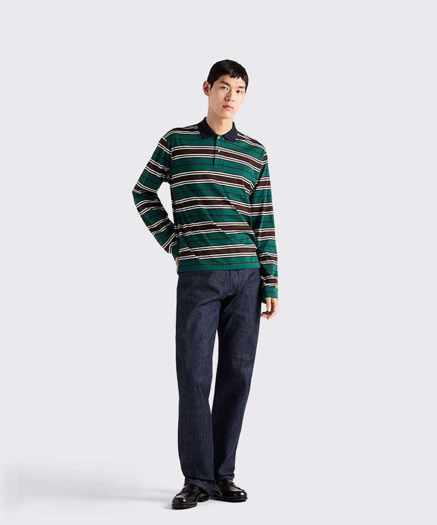 Unbranded Green Striped Long Sleeve T - Image 9