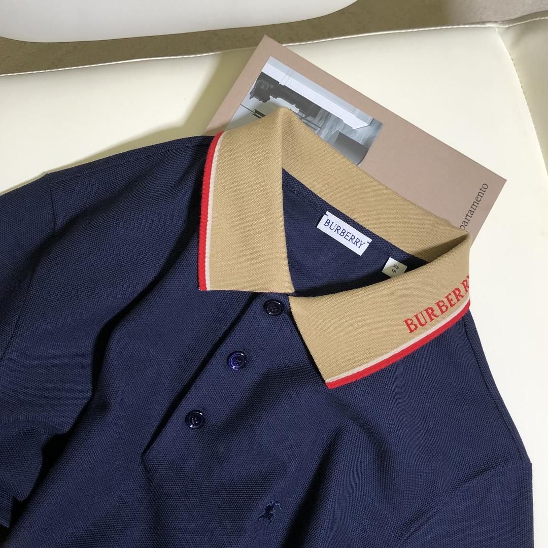 Burberry War Horse Letter Jacquard Collar Polo Shirt - Image 16