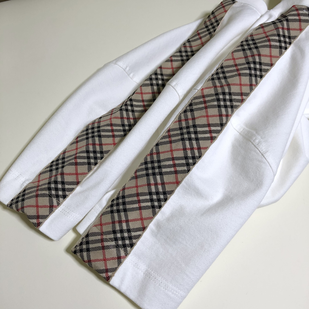 Burberry Embroidered Plaid T (White) - Image 9