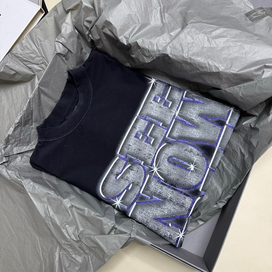 Balenciaga Diamond Print Short Sleeve (Dark Grey) - Image 13