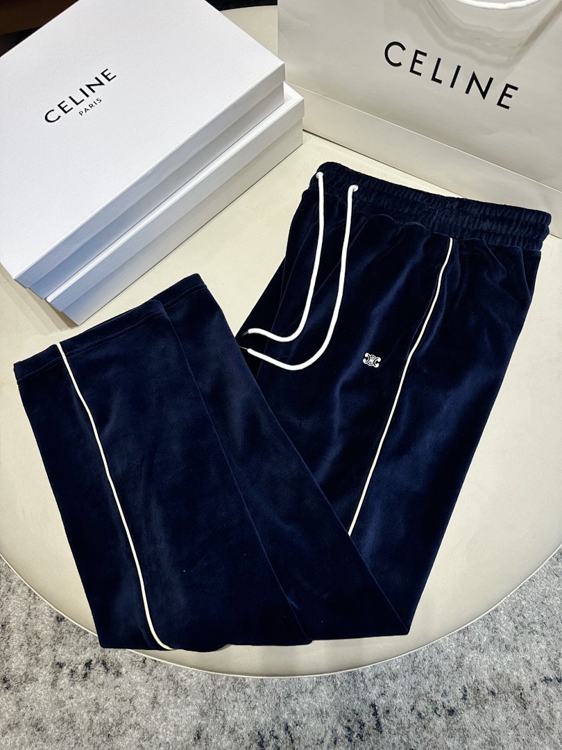 Celine Small Label Velvet Long