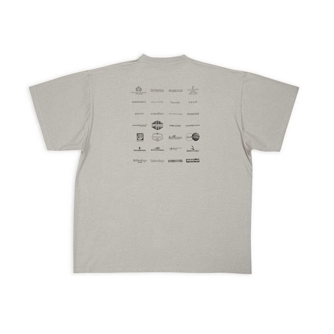 Balenciaga Limited Exclusive Logo Short Sleeve (Grey) - Image 2