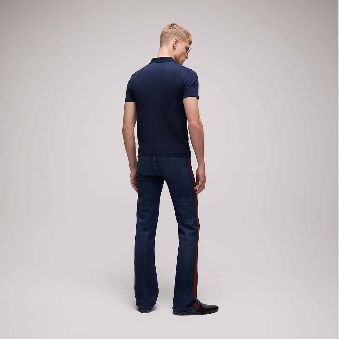 Gucci Dark Blue Label Print Cotton - Image 13
