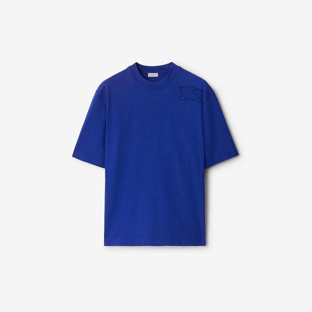 Burberry Floral Embroidered Short Sleeve (Blue) - Image 2