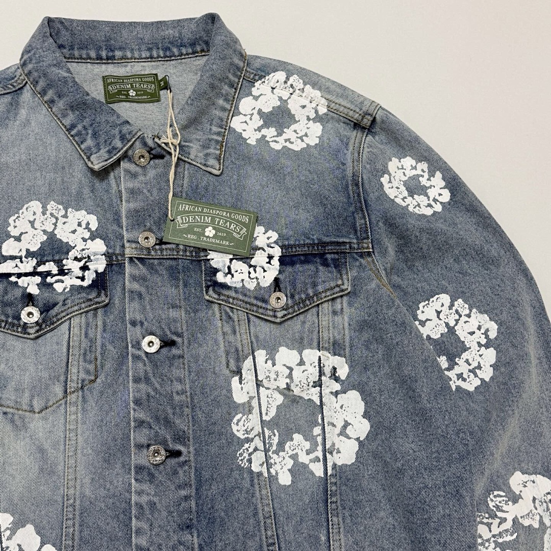 Unbranded Denim Cotton Floral (Blue) - Image 8