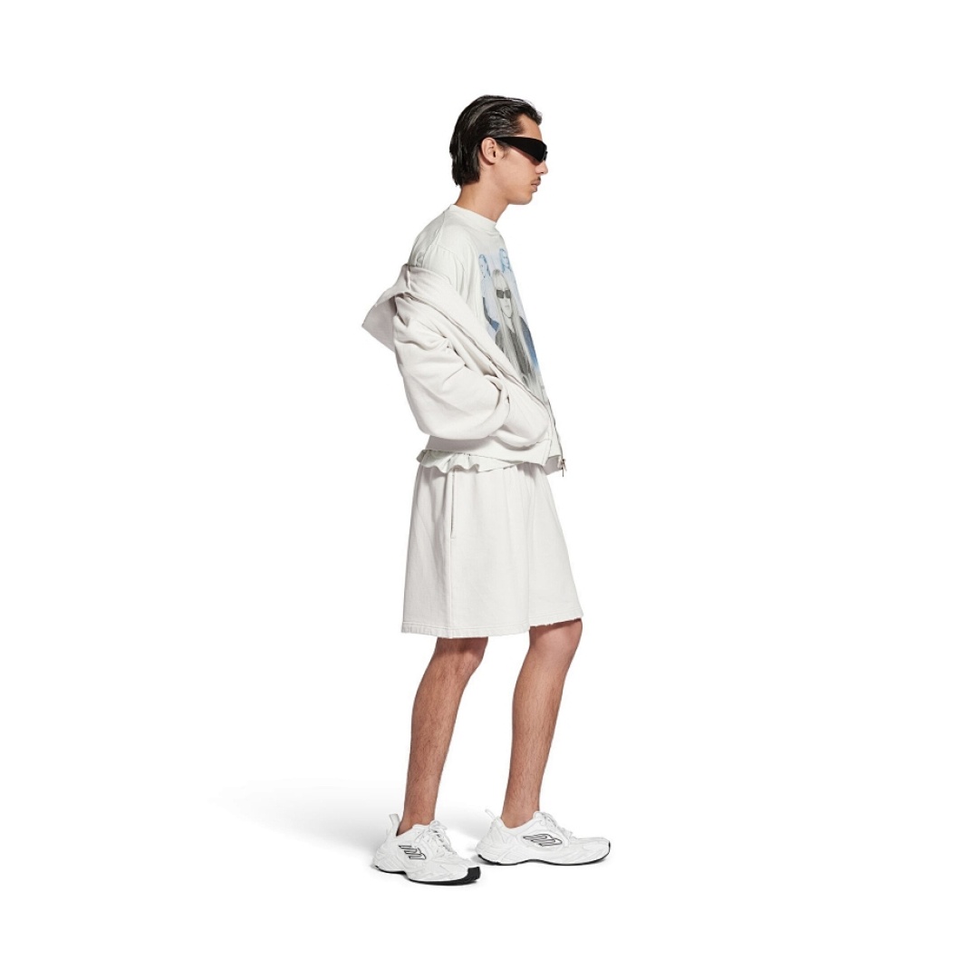 Balenciaga Blue Embroidered Short Grey Apricot - Image 14