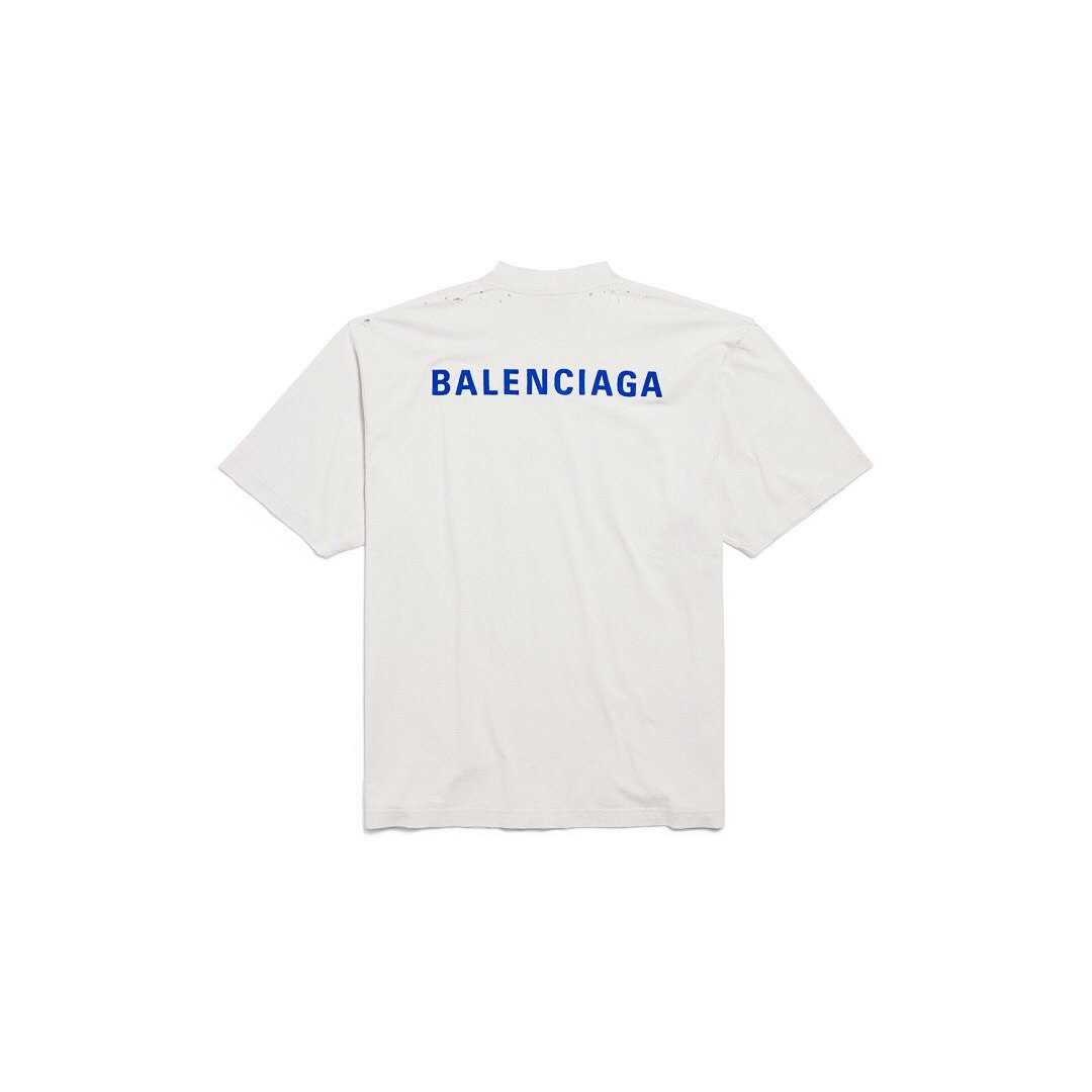 Balenciaga Blue Embroidered T - Image 3
