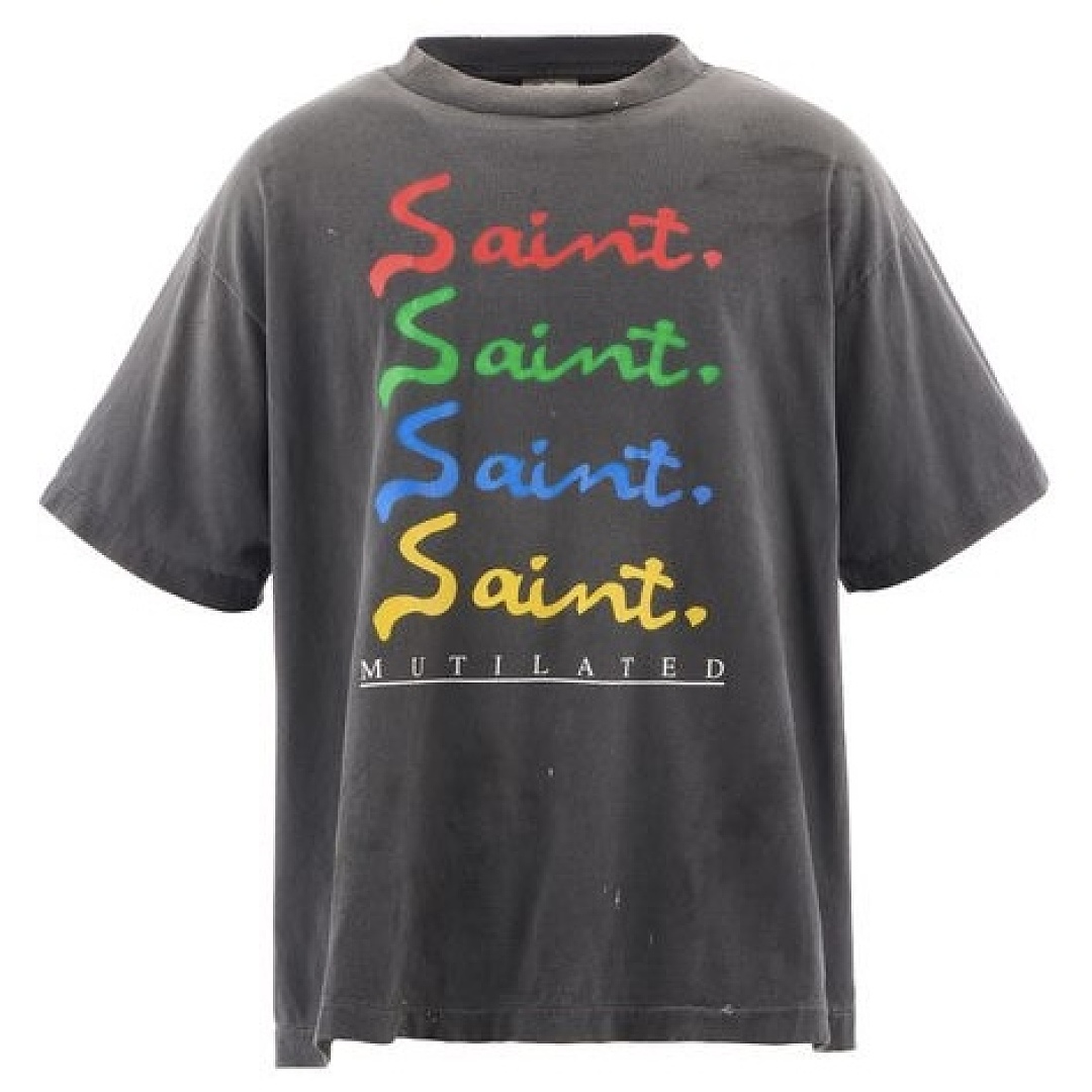 Unbranded Logo Washed Black Tee
