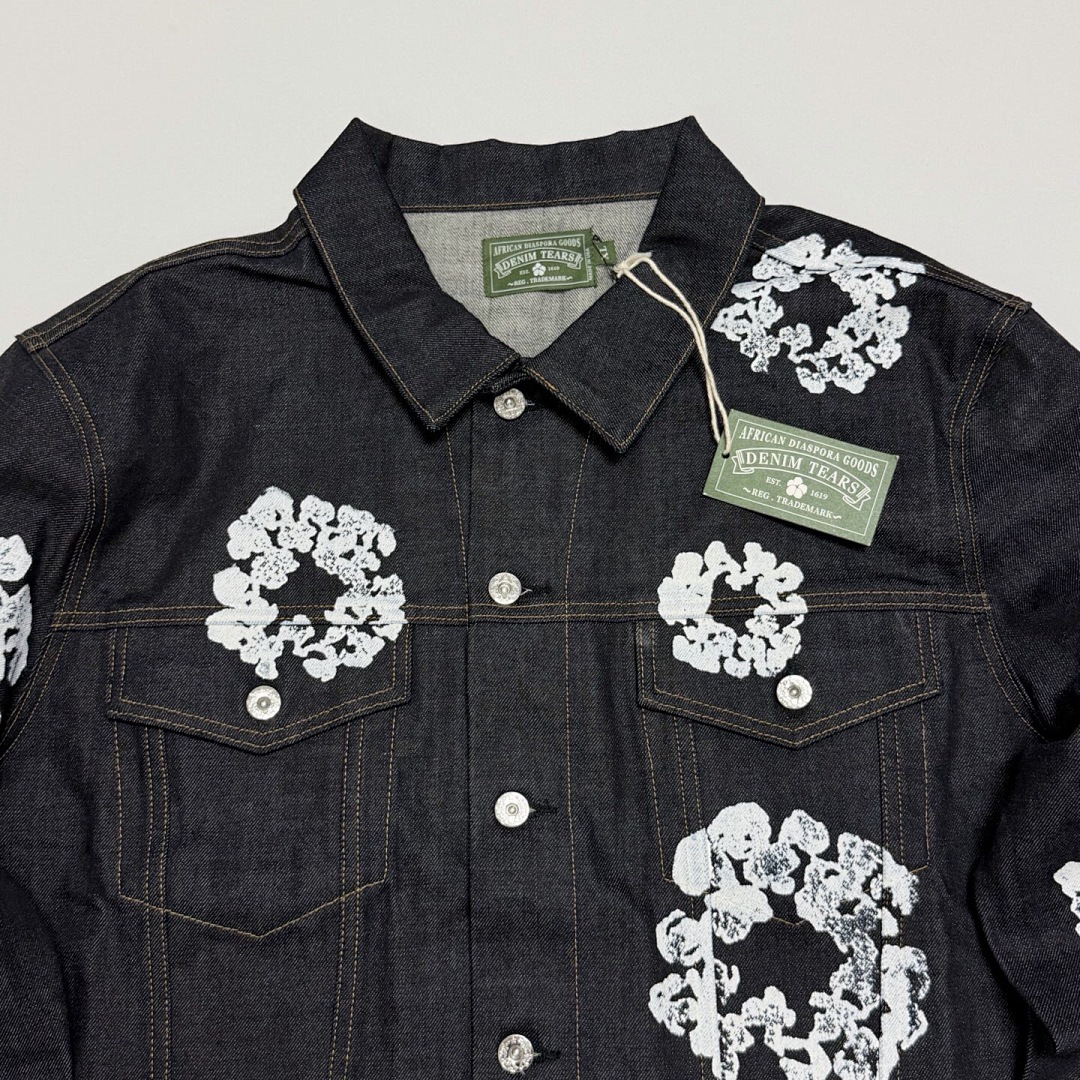 Unbranded Denim Cotton Floral (Black) - Image 6