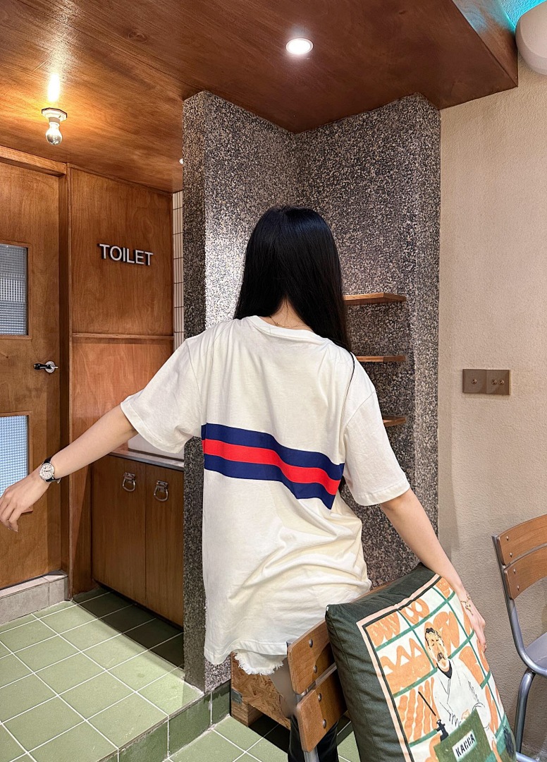 Gucci Red Blue Double G Short Sleeve - Image 17