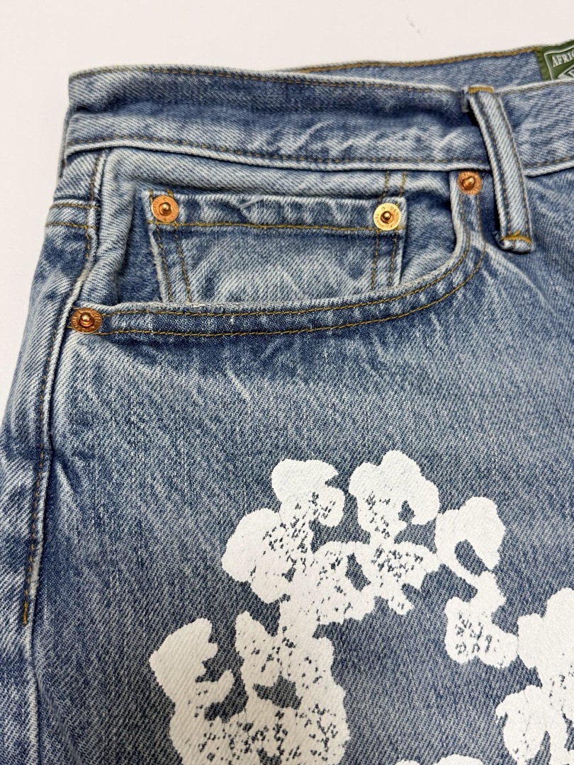 Unbranded Denim Cotton Floral (Blue) - Image 11