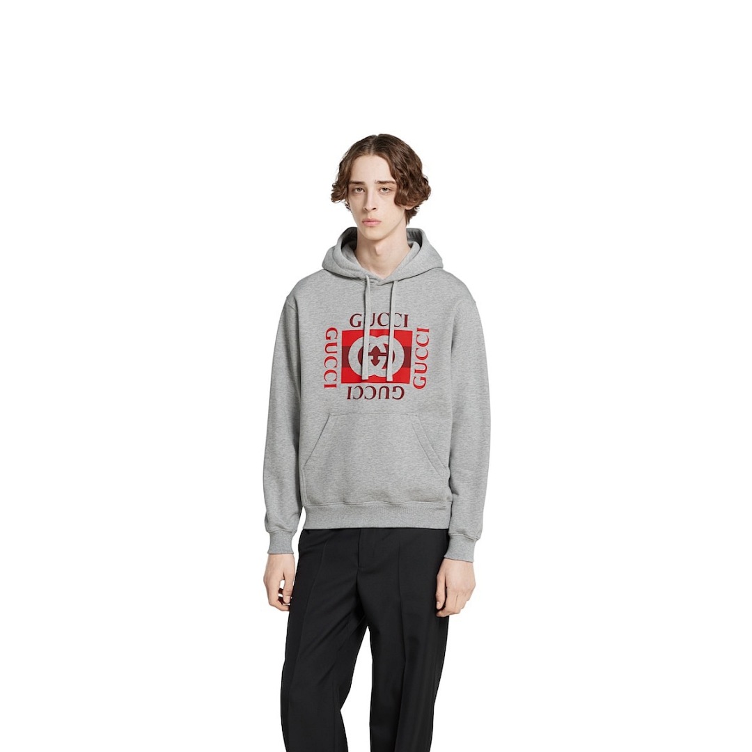 Gucci Linen Grey Double G Print - Image 12