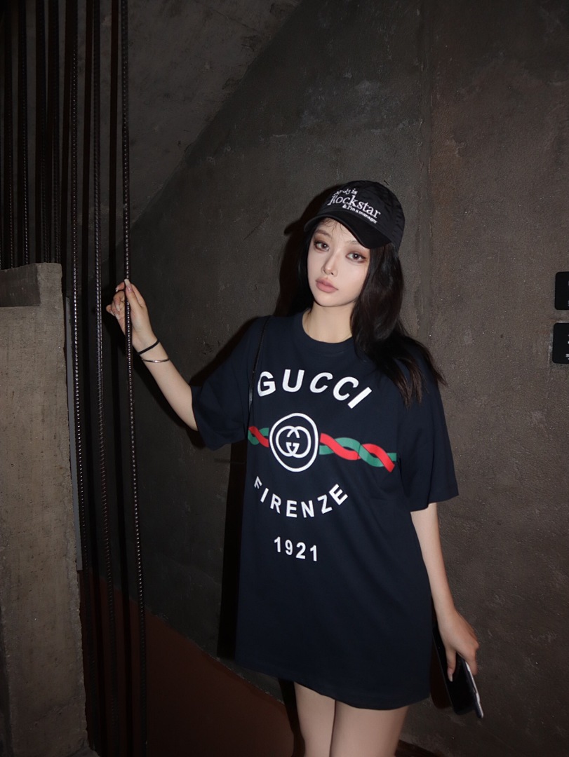 Gucci Linen Floral Print Short Sleeve (Black) - Image 16