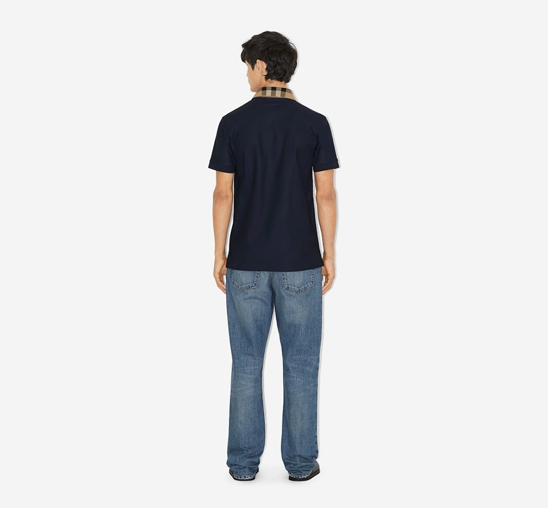 Burberry Plaid Collar POLO - Image 12