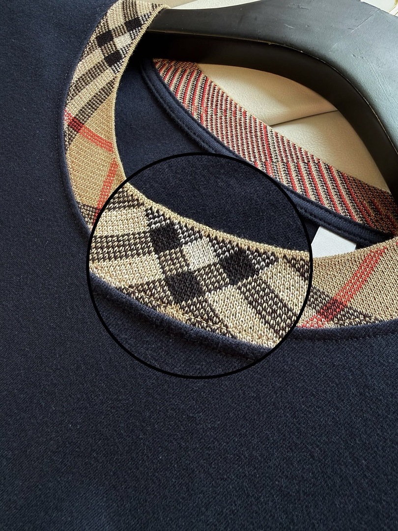 Burberry BR Plaid Collar T (Navy) - Image 7